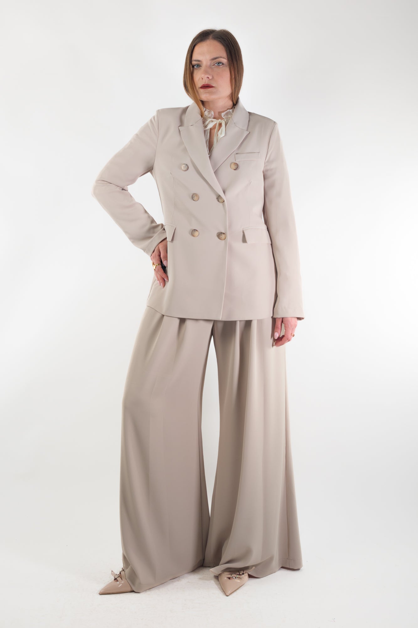 PE26 Tensione In Pantalone 1180PE26 Gesso