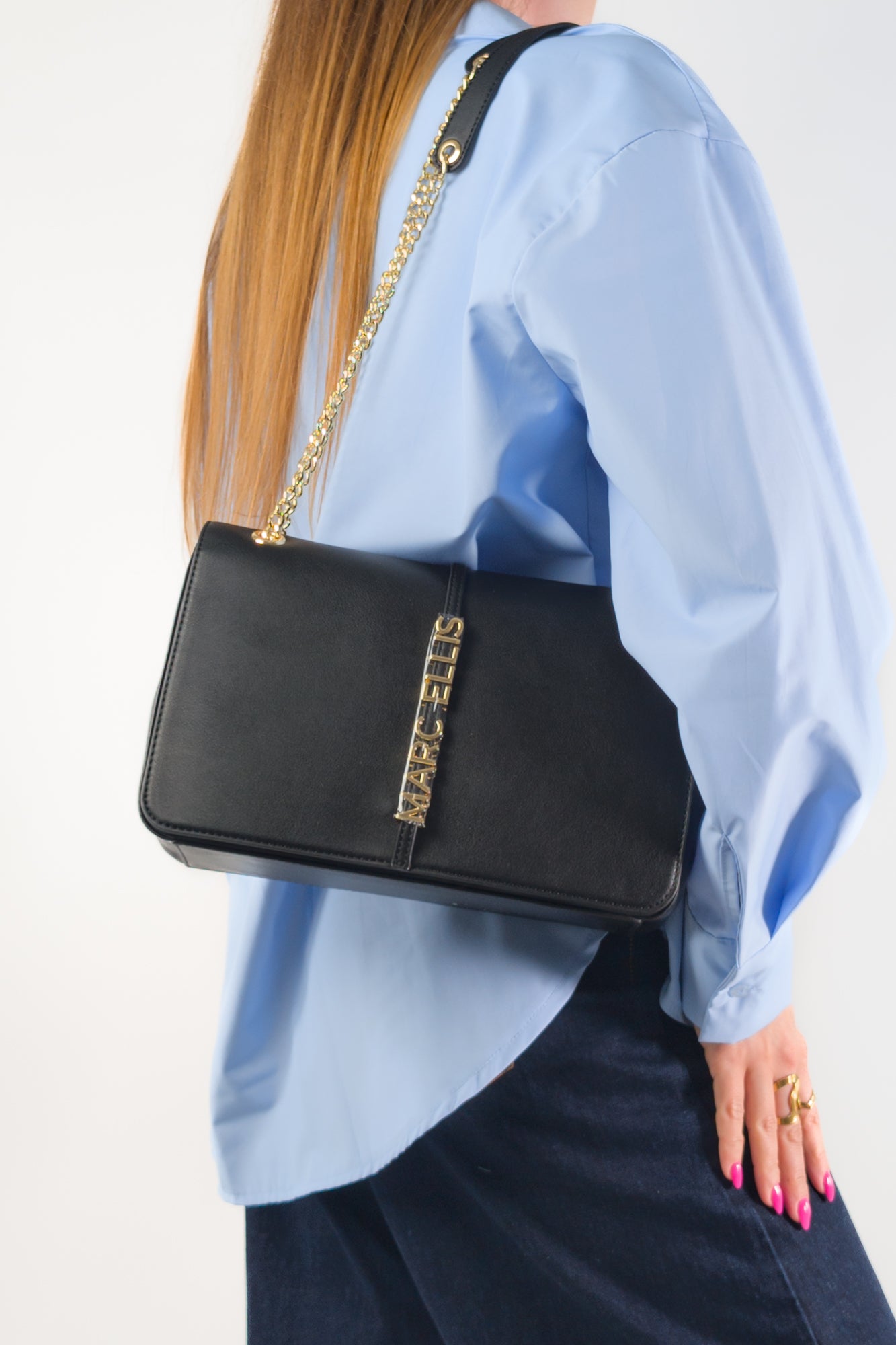 PE26 Marc Ellis Borsa JOELLE MACRO LT BLACK / GOLD