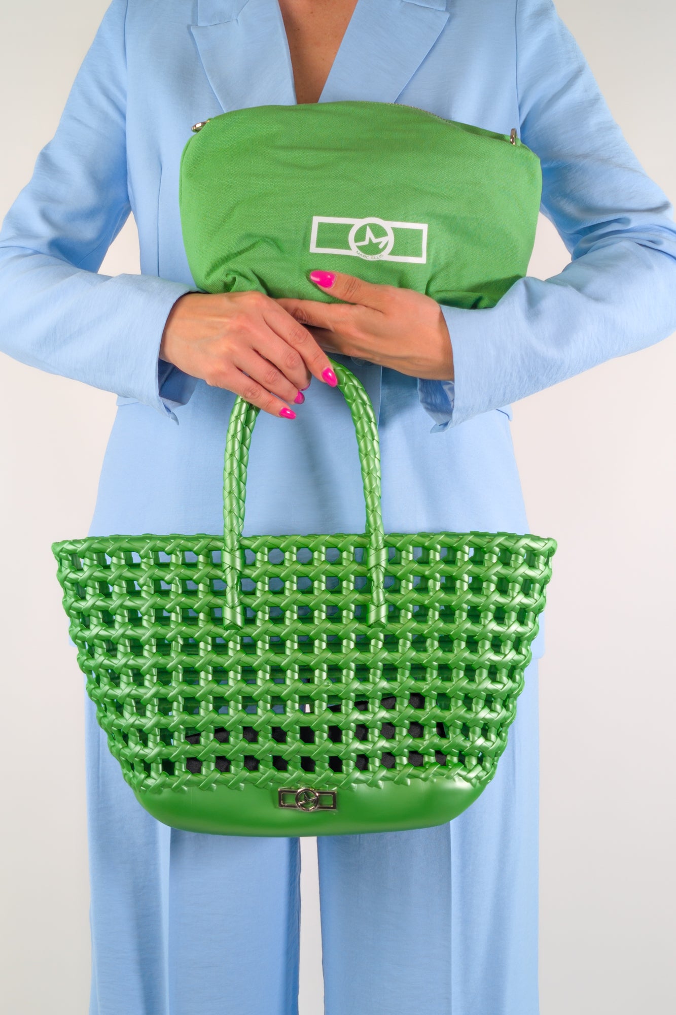 PE26 Marc Ellis Borsa FLAT SUNSET VIBRANT GREEN / SILVER
