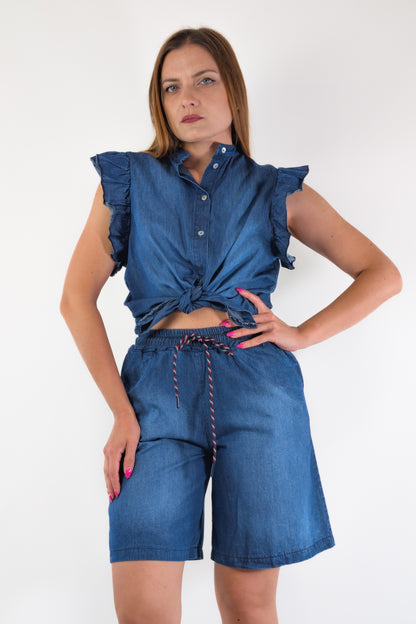 PE26 Susy Mix Camicia S26M733 Blu
