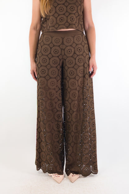 PE26 Susy Mix Pantalone G473PU Cioccolato