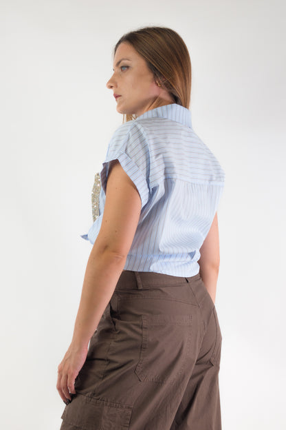 PE26 Susy Mix Camicia 26321G Celeste