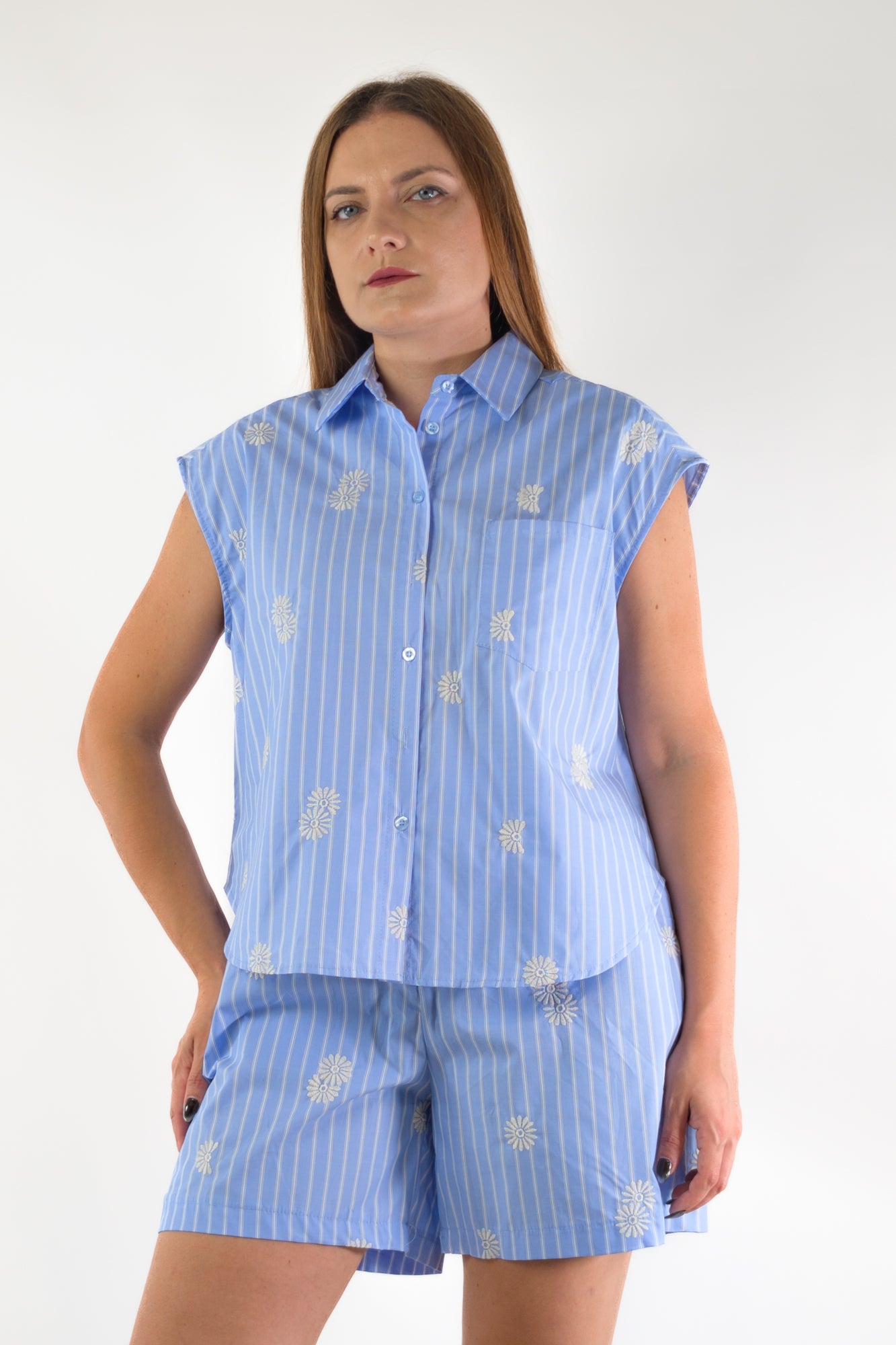 PE26 Luxury Camicia 25610 Celeste