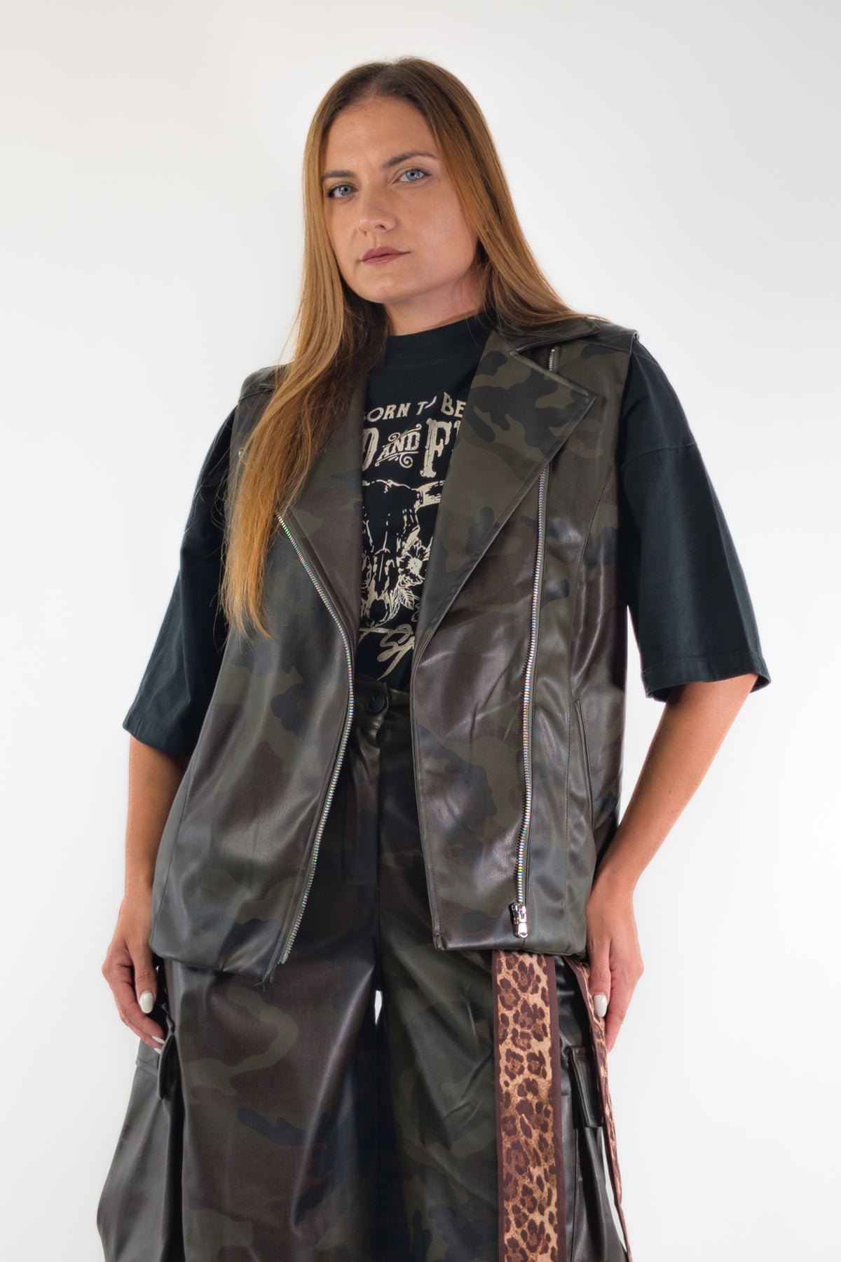 AI26 Susy Mix Gilet W27M302 Mimetico
