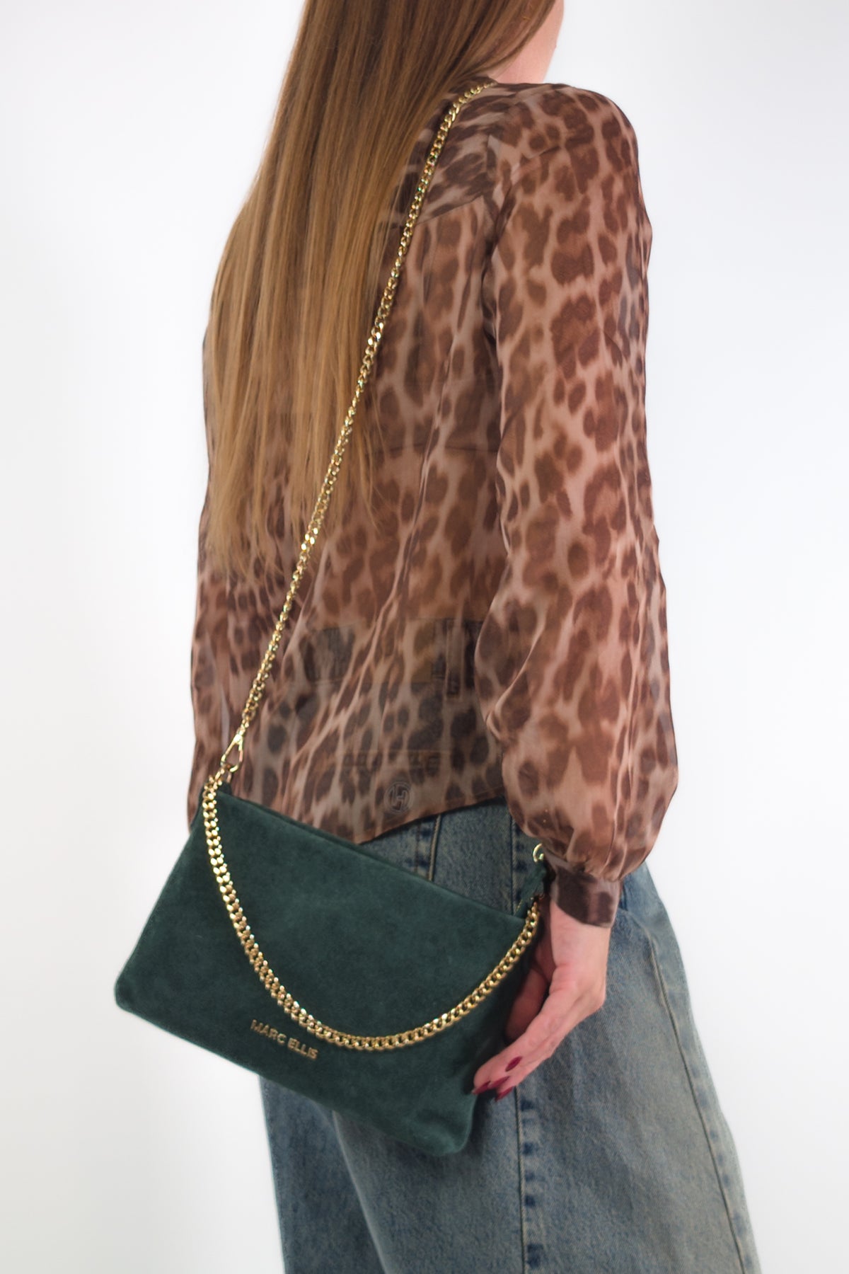 Marc Ellis Borsa ESTER CM DARK GREEN / GOLD