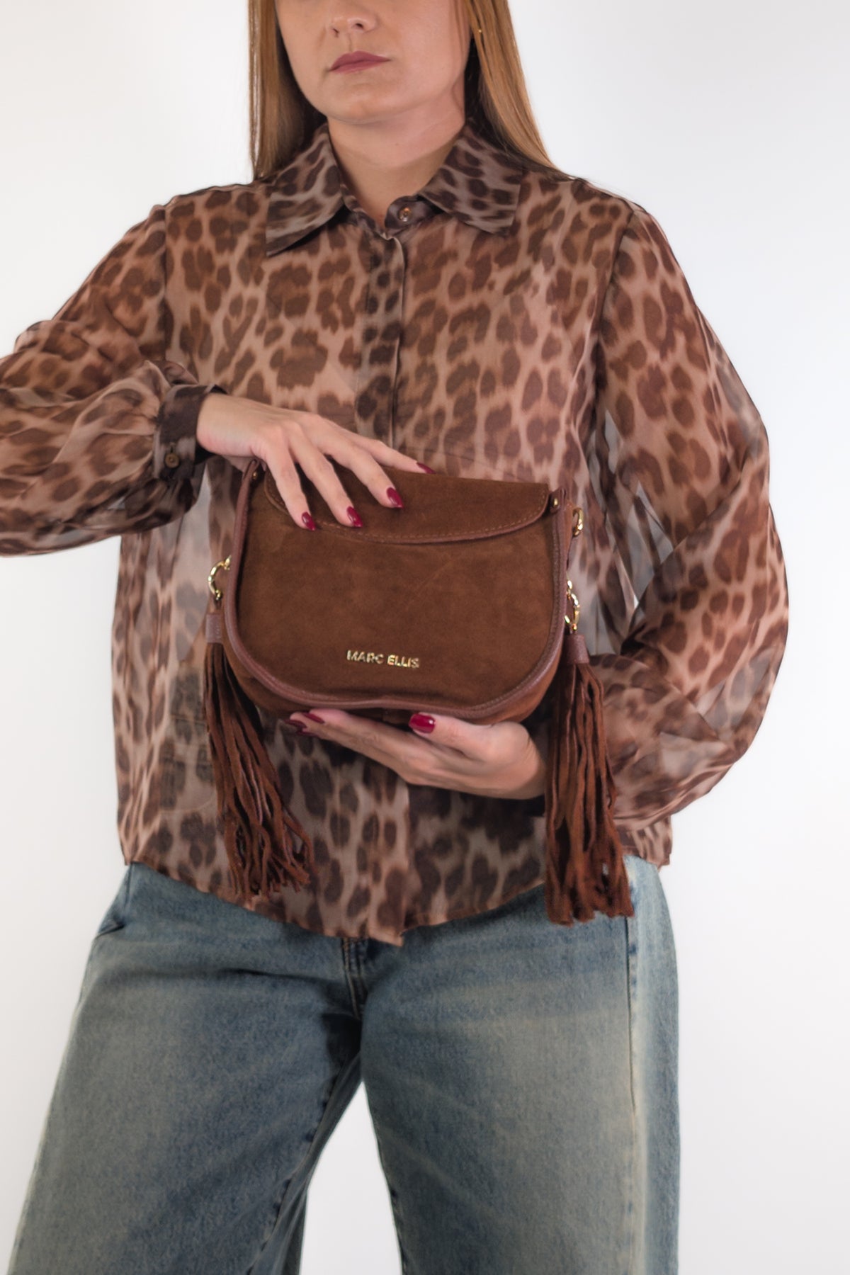 Marc Ellis Borsa LIMA M CM DARK TAN / GOLD