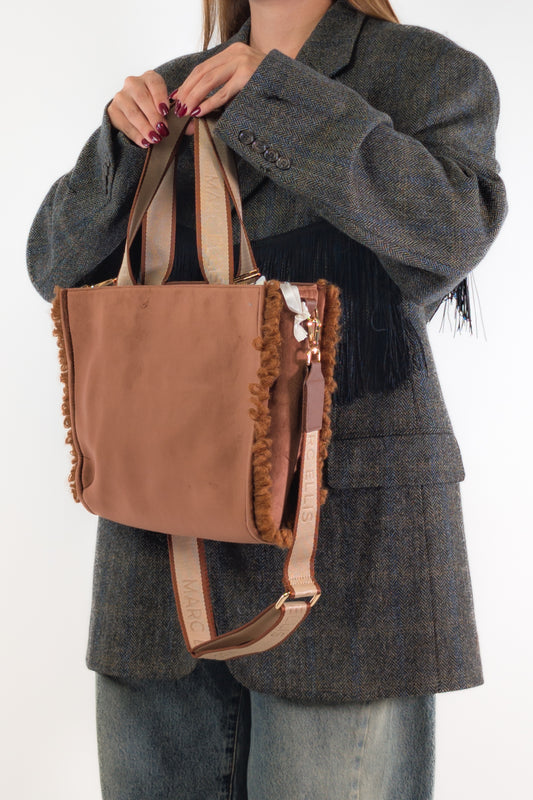 Marc Ellis Borsa BUBY VELVET M TAN