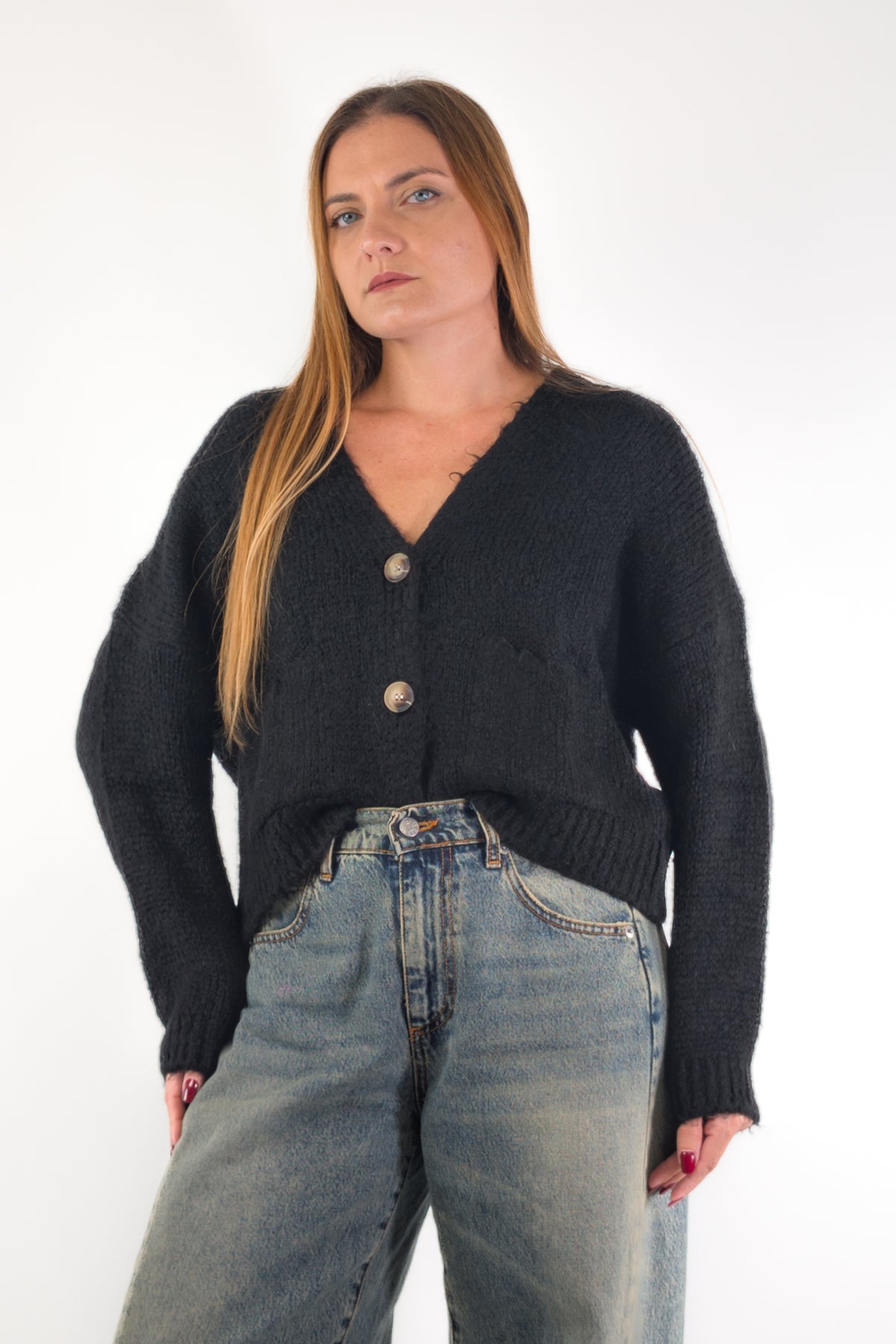AI26 Susy Mix Cardigan M212 Nero
