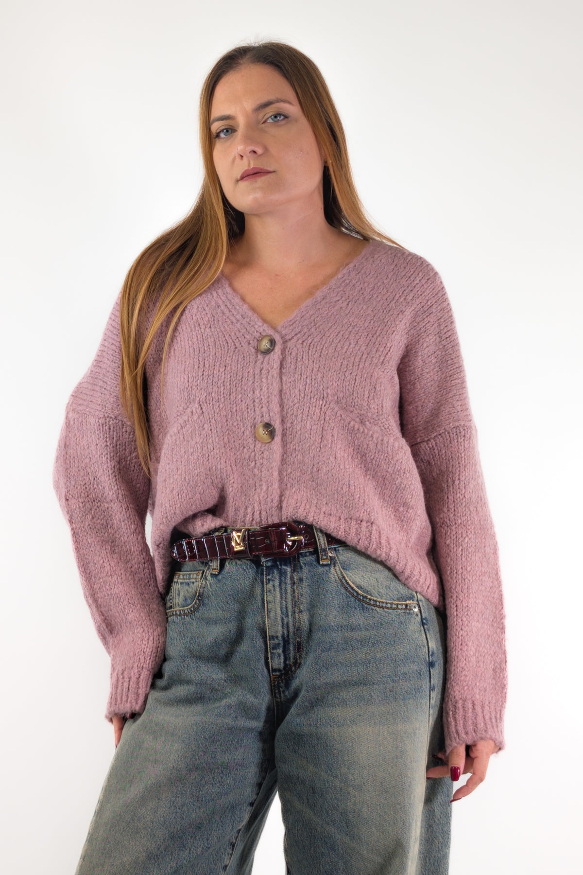 AI26 Susy Mix Cardigan M212 Rosa
