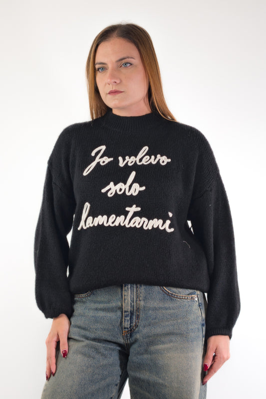 AI26 Luxury Maglia A4579 Io Volevo Solo Lamentarmi Nero