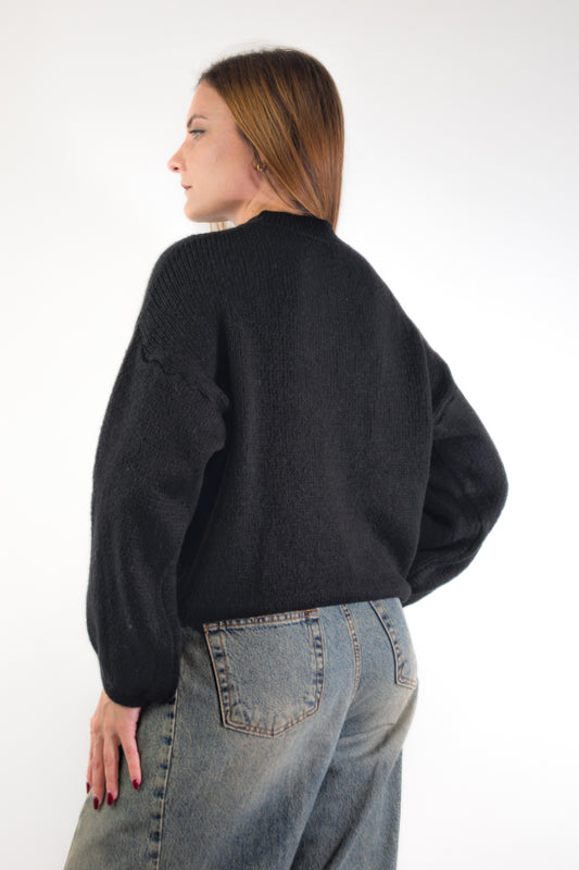 AI26 Luxury Maglia A4579 Io Volevo Solo Lamentarmi Nero