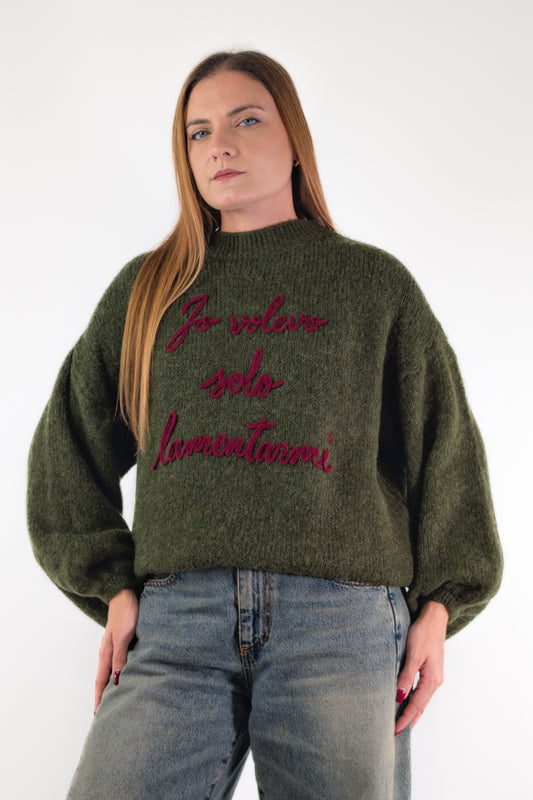 AI26 Luxury Maglia A4579 Io Volevo Solo Lamentarmi Verde