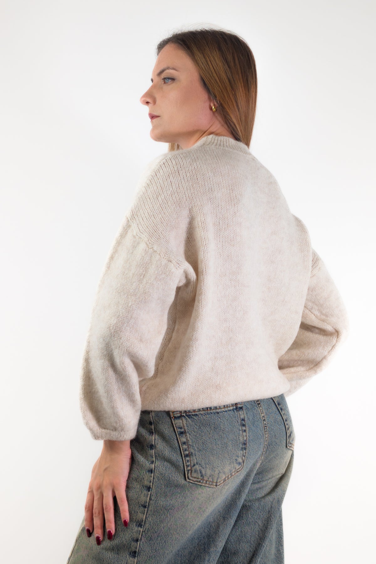 AI26 Luxury Maglia A4579 Io Volevo Solo Lamentarmi Beige