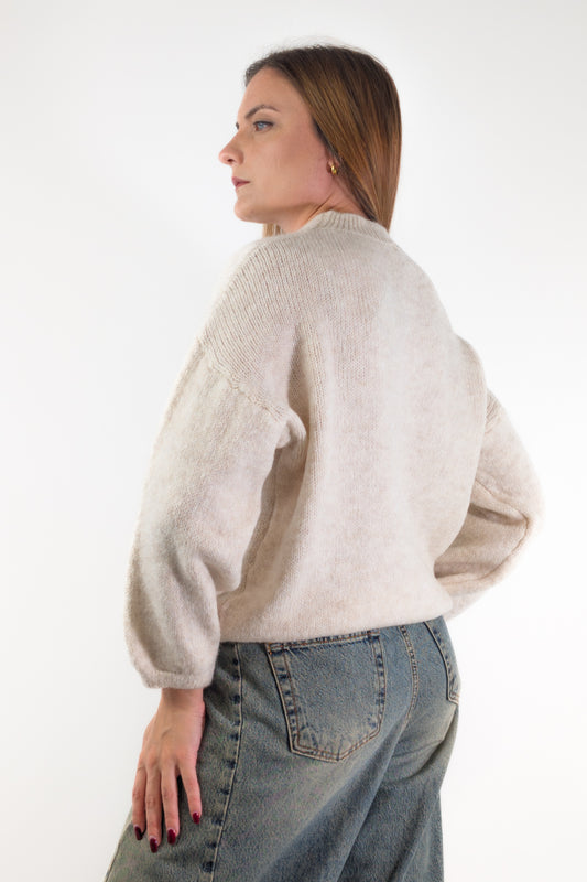 AI26 Luxury Maglia A4579 Io Volevo Solo Lamentarmi Beige