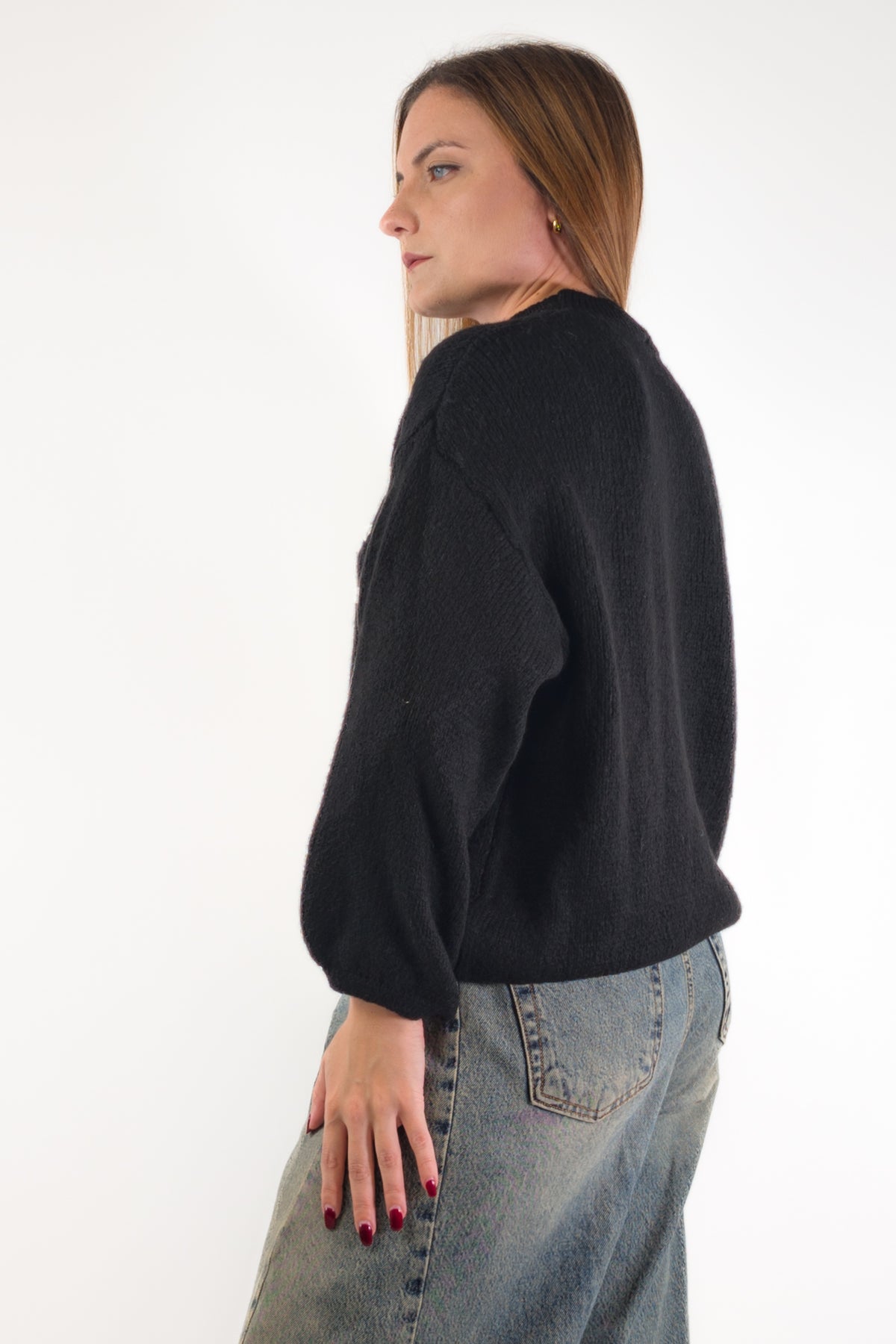 AI26 Luxury Maglia A2702 No Vabbè Nero/Bianco