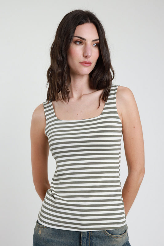 PE26 Susy Mix Canotta 260101G Verde Militare