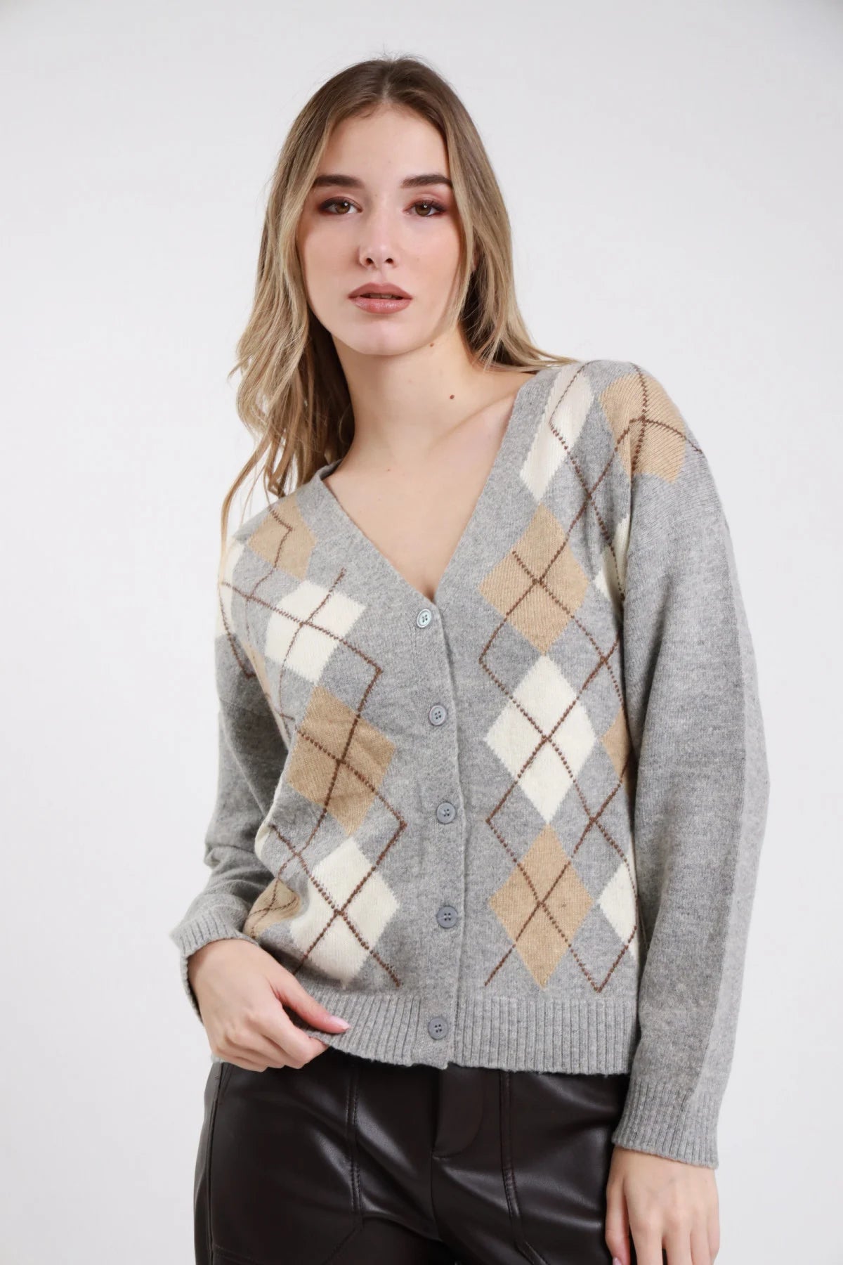 AI26 Susy Mix Cardigan HS26805 Grigio