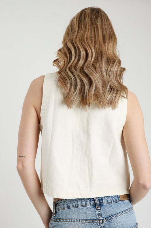 PE26 Susy Mix Gilet 780021 Latte