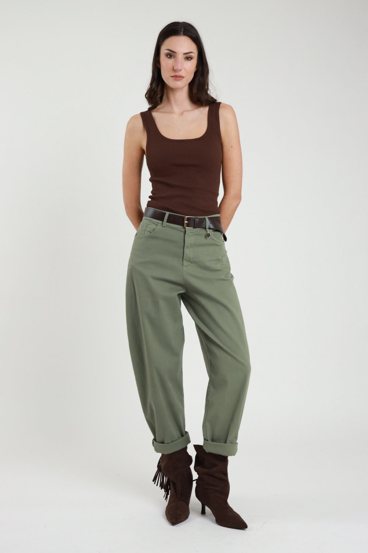 PE26 Susy Mix Pantalone 60285P Militare