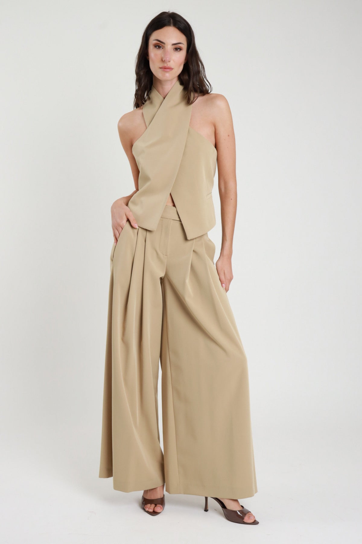 PE26 Susy Mix Pantalone P3778MF Cammello